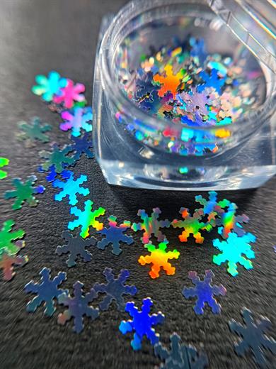 Şekilli Folyo Kar Tanesi - Kış Temalı Nail Art Tırnak Süsleme Pulu