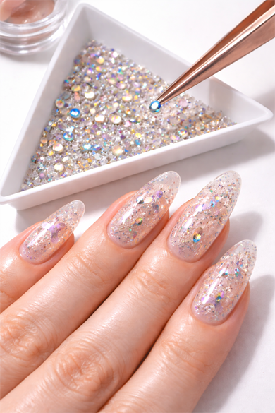 Nail Art üçgen boncuk sıralama tepsi 5 adet