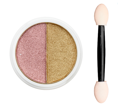 Krom Tırnak Tozu Çift Renkli No.05 – Rose Gold & Altın Ayna Efekti Pigment