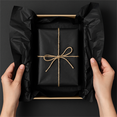 Siyah Pelür Kağıdı 50x75 cm Paketleme Kağıdı – Hediye & Butik Paketleme – İnce Yumuşak Pelür – 50 Adet