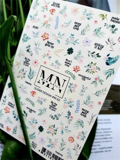 Nail Art Slider Stiker – Pastel Sanat W62