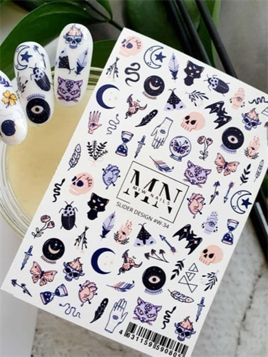 Nail Art Slider Stiker – Gelin Detayları W34