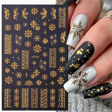 Nail Art Fantezi Slider Stiker – Vintage Çiçek Buketi F-998