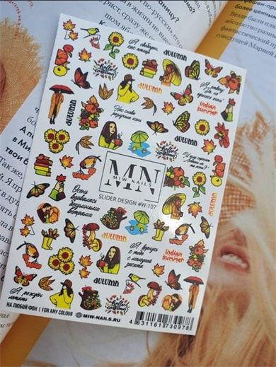 Nail Art Slider Stiker – Kış Çiçekleri W107