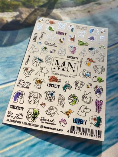 Nail Art Fantezi Slider Stiker – Kalp ve Romantik F51