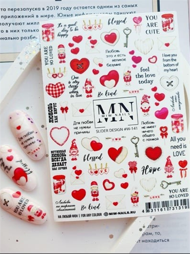 Nail Art Slider Stiker – Kaktüs ve Sukulent W141