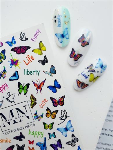 Nail Art Slider Stiker – Natürel Buket W150