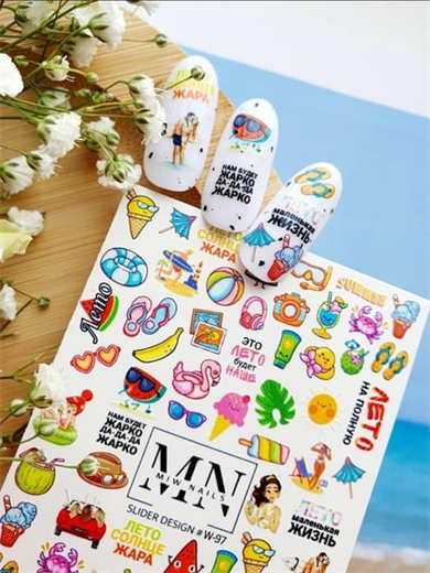 Nail Art Slider Stiker – Yıldızlar ve Galaksi W97