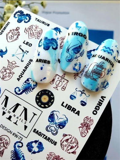 Nail Art Slider Stiker – İnce Çizgi Geometri W73