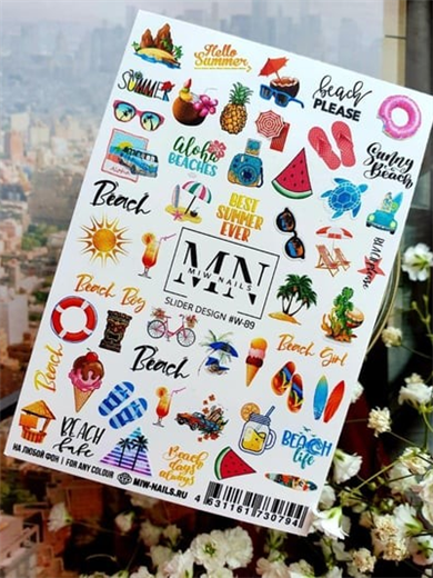 Nail Art Slider Stiker – Vintage Gül Buketi W89