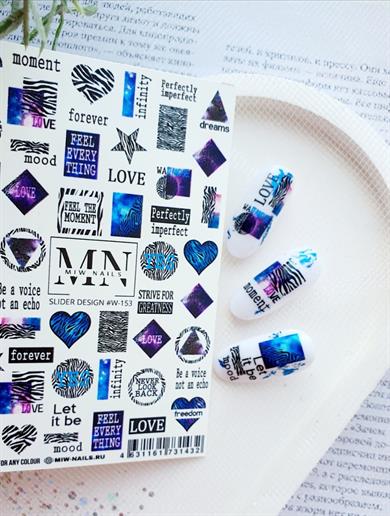 Nail Art Slider Stiker – Karma Botanik W153