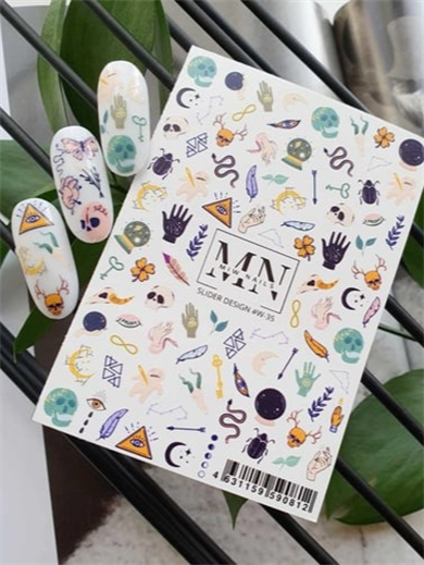 Nail Art Slider Stiker – Vintage Kalpler W35