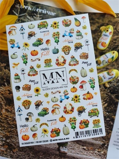 Nail Art Slider Stiker – Kristal Çiçek W106