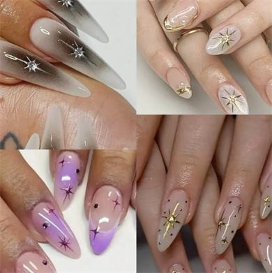 Nail Art Özel Stiker – Gümüş Metalik SU-34 SU-34 Gümüş