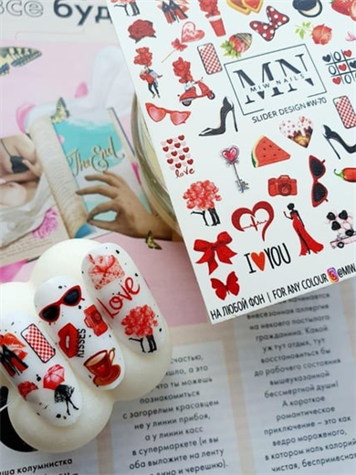 Nail Art Slider Stiker – Minimal Çizgiler W70