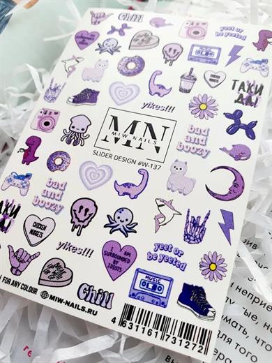 Nail Art Slider Stiker – Sezon Sınırlı Özel W137