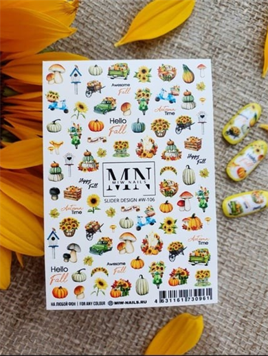 Nail Art Slider Stiker – Kristal Çiçek W106