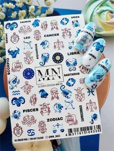 Nail Art Slider Stiker – İnce Çizgi Geometri W73