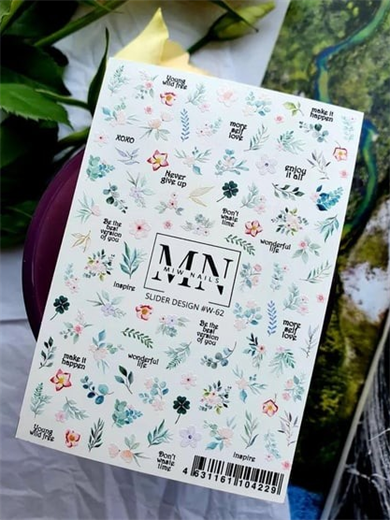 Nail Art Slider Stiker – Pastel Sanat W62