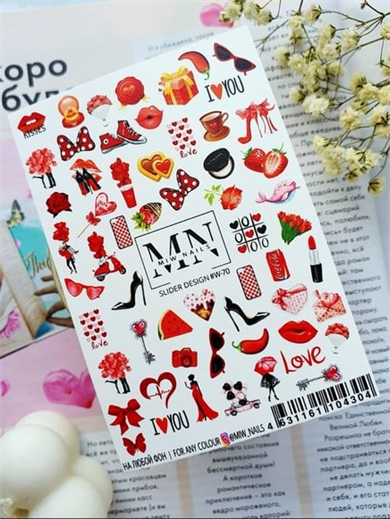 Nail Art Slider Stiker – Minimal Çizgiler W70