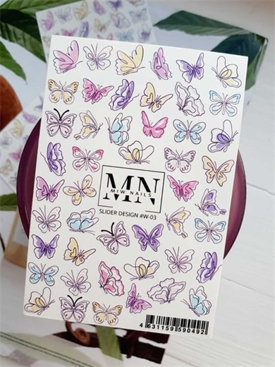 Nail Art Slider Stiker – Gül Bahçesi W03