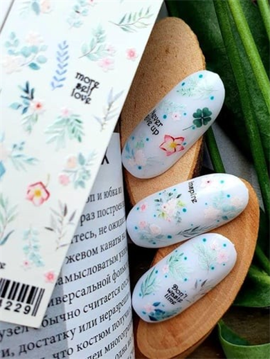 Nail Art Slider Stiker – Pastel Sanat W62