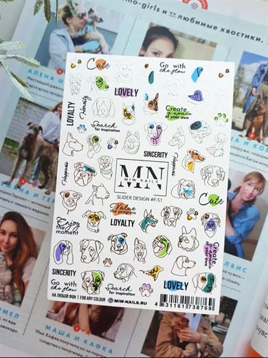 Nail Art Fantezi Slider Stiker – Kalp ve Romantik F51