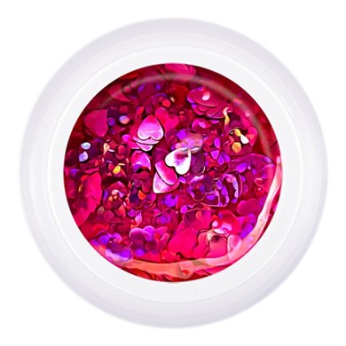 Nail Art Tasarım Jel Galaxy Hearts 5 gr Pembe Işıltılı Nail Art Jeli