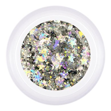 Nail art Tasarım Jel Galaxy LUNAR 5 gr Işıltılı Gümüş Nail Art Jeli