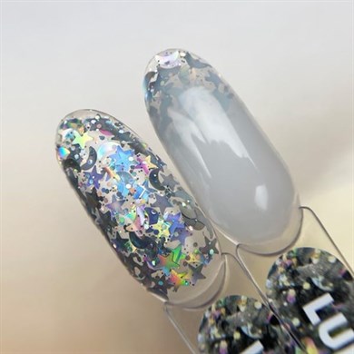 Nail art Tasarım Jel Galaxy LUNAR 5 gr Işıltılı Gümüş Nail Art Jeli