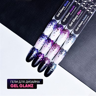 Nail Art Tasarım Jel Glanz Inium 5 gr Çok Renkli Simli Nail Art Jeli