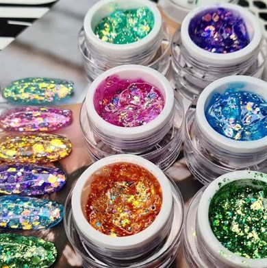 Nail Art Tasarım Jel GEL KOREAN Gold 5 gr Altın Nail Art Jeli