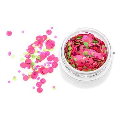 Nail Art Kamifubuki Pembe Mix Konfeti Pul 5 gr – KMF01