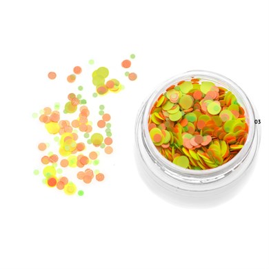 Nail Art Kamifubuki Sarı Turuncu Mix Konfeti Pul 5 gr – KMF03