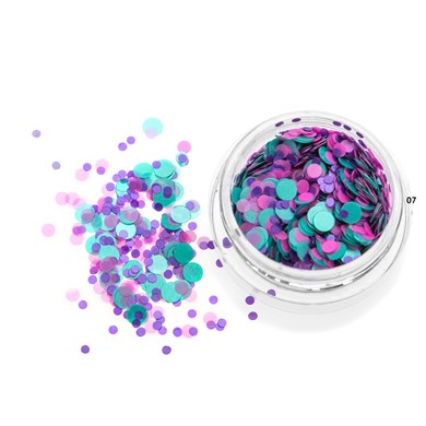 Nail Art Kamifubuki Mix KMF07 - Mavi Mor Konfeti Pul 5 gr