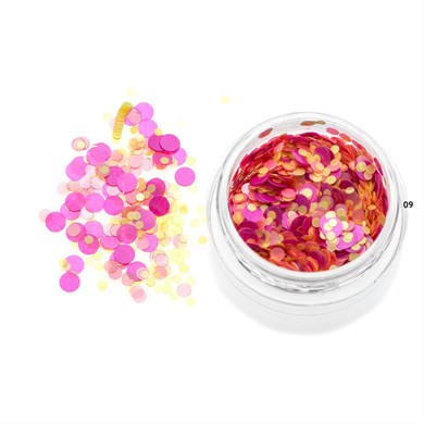 Nail Art Kamifubuki Mix KMF09 - Pembe Kırmızı Konfeti Pul 5 gr