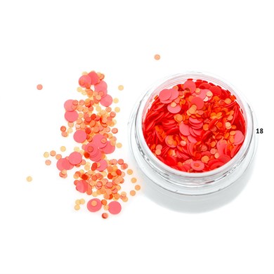 Nail Art Kamifubuki Mercan Turuncu Mix Konfeti Pul 5 gr – KMF18