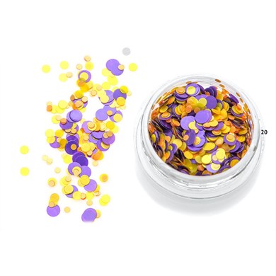 Nail Art Kamifubuki Sarı Mor Mix Konfeti Pul 5 gr – KMF20