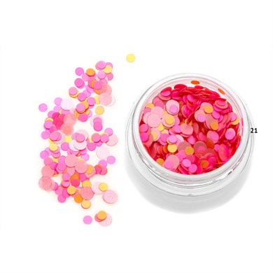 Nail Art Kamifubuki Pembe Sarı Mix Konfeti Pul 5 gr – KMF21