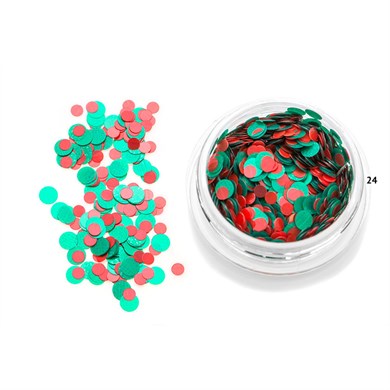 Nail Art Kamifubuki Mercan Turkuaz Yuvarlak Konfeti Pul 5 gr – KMF24