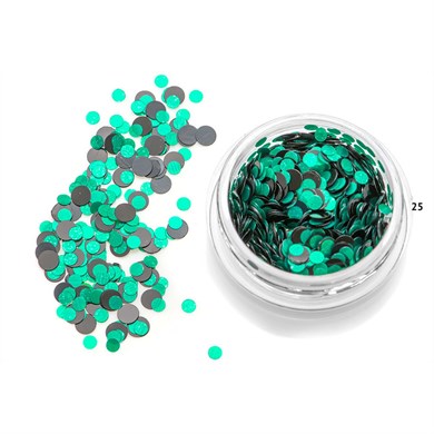 Nail Art Kamifubuki Turkuaz Yuvarlak Konfeti Pul 5 gr – KMF25