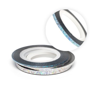 Nail Art Yapışkan Şerit 1 Metre Mavi Holografik İnce B – Tırnak Dekorasyon Bandı