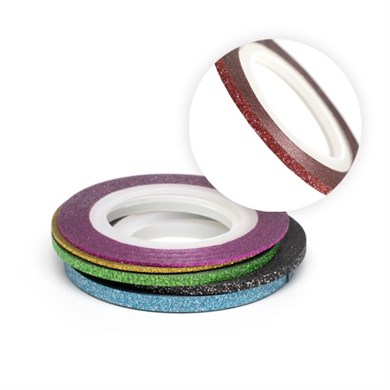 Nail Art Yapışkan Şerit 1 Metre Simli Kırmızı Geniş 3mm – Tırnak Dekorasyon Bandı