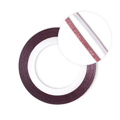 Nail Art Yapışkan Şerit 1 Metre Simli Kırmızı İnce 1mm – Tırnak Dekorasyon Bandı