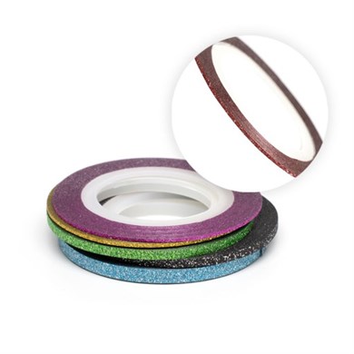 Nail Art Yapışkan Şerit 1 Metre Simli Kırmızı İnce 1mm – Tırnak Dekorasyon Bandı