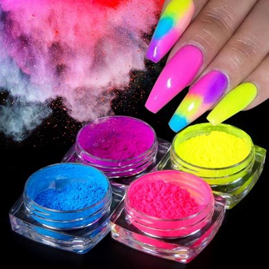 Neon Pigment Lacivert – UV Reaktif Nail Art Tozu 5 gr