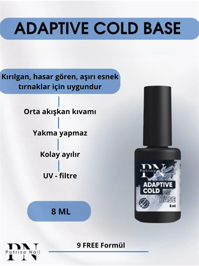 Kırılgan Tırnak İçin Orta Kıvamlı Şeffaf Base Coat - Adaptive Cold TPO FREE