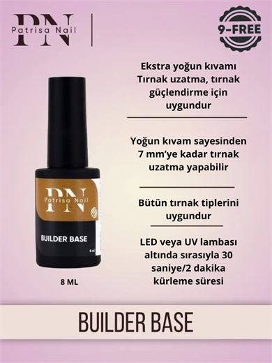 Şeffaf Tırnak Uzmatma Builder Base Coat TPO FREE