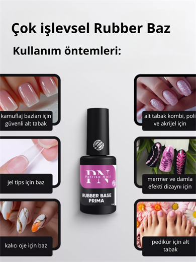 Jel Tips İçin Şeffaf Rubber Baz Prima 8 ml