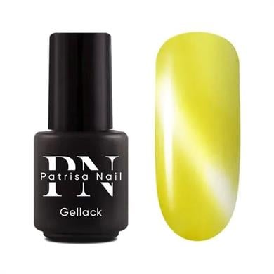Patrisa Nail Kedi Gözü K10 Gümüş Şeritli Güneşli Sarı Kalıcı Oje – TPO Free – 3,5 ml